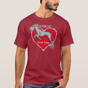 Love Black Great Dane UC T-Shirt