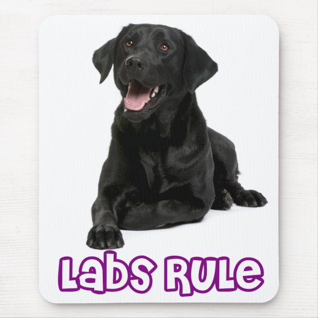Love Black Labrador Retriever Puppy Dog Mousepad (Front)