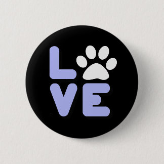 LOVE - Blk/Blu Pinback Button