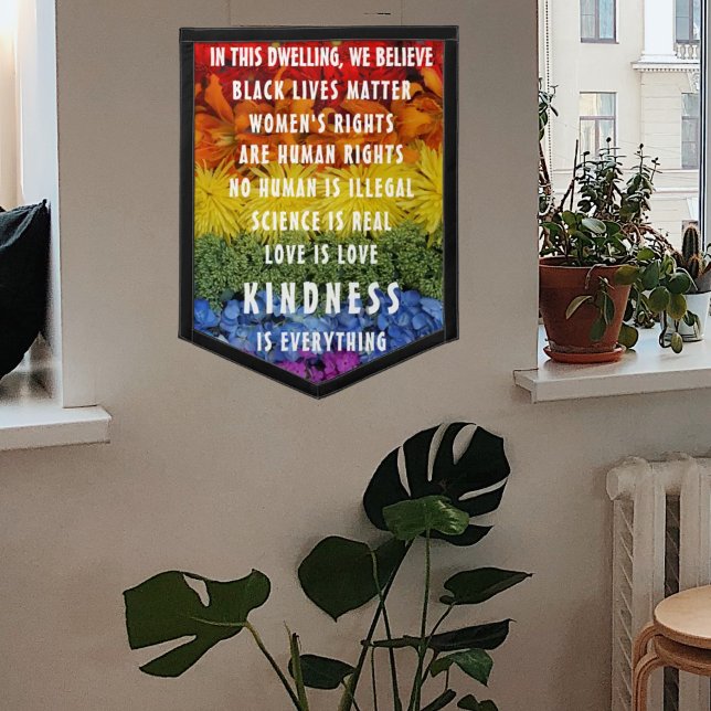 Love-BLM-Kindness-Women's Rights-Science Wall Pennant (Creator Uploaded)