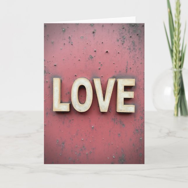 Love Blocks Rustic Scene Card (Front)