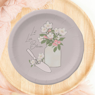 Love Bloom Flower Blossom Shower Paper Plates