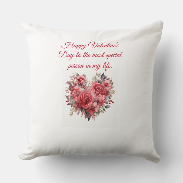 Love Blooms All Year Round: Personalized Throw Pil Pillow (Front)