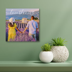 Love Blooms Couple Photo Acrylic Wall Art