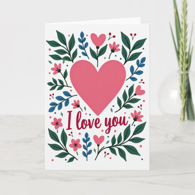 Love Blooms Greeting Card (Front)