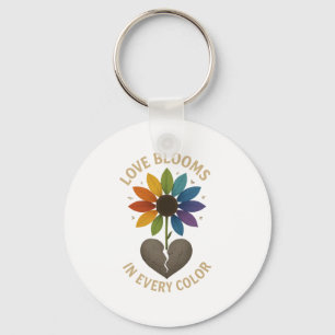 Love Blooms in Every Color Keychain