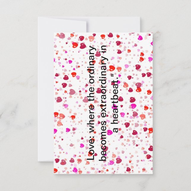  "Love Blooms: Modern Valentine's Day Print" Thank You Card (Front)