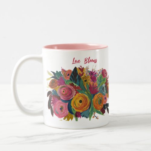 Love Blooms Personalized Coffee Mug