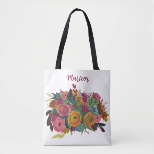 Love Blooms Personalized Tote Bag