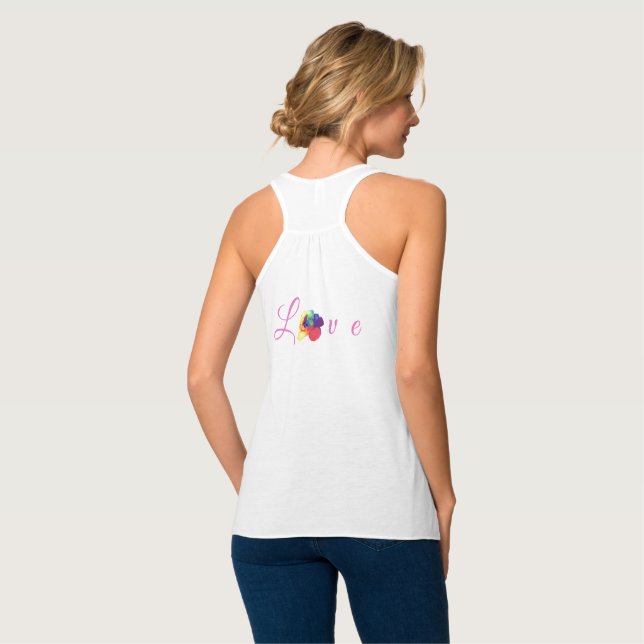 Love Blooms Rainbow Rose Tank Top (Back Full)
