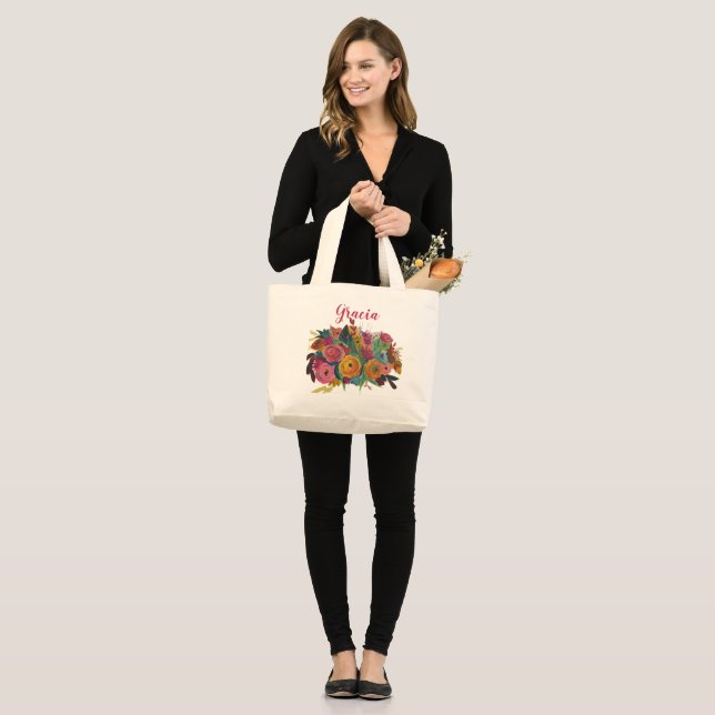 "Love Blooms" Tote Bag (Front (Model))