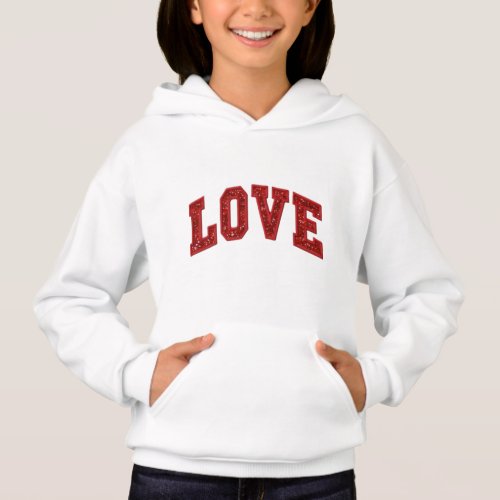 Love Blossoms Girls Pullover Hoodie T_Shirt