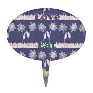 Love Blue Baby Shower colors Cake Topper