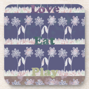 Love Blue Baby Shower colors Coaster