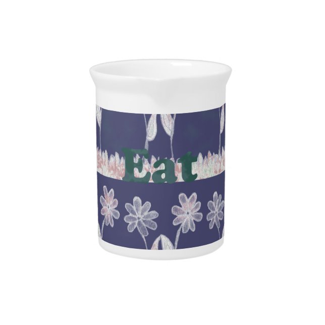 Love Blue Baby Shower colors Pitcher (Front)