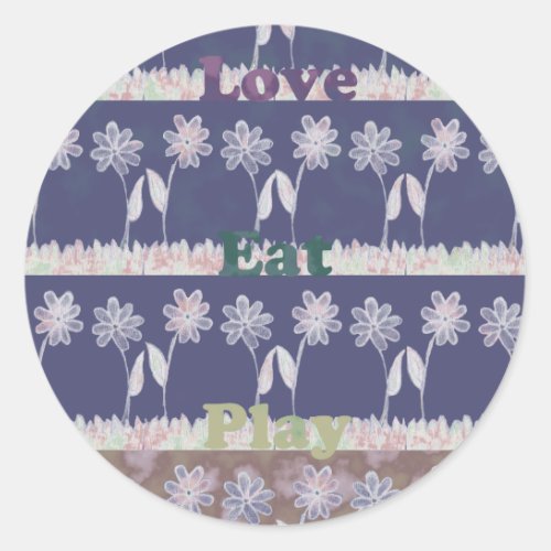 Love Blue Baby Shower colorspng Classic Round Sticker