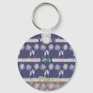 Love Blue Baby Shower colors.png Keychain