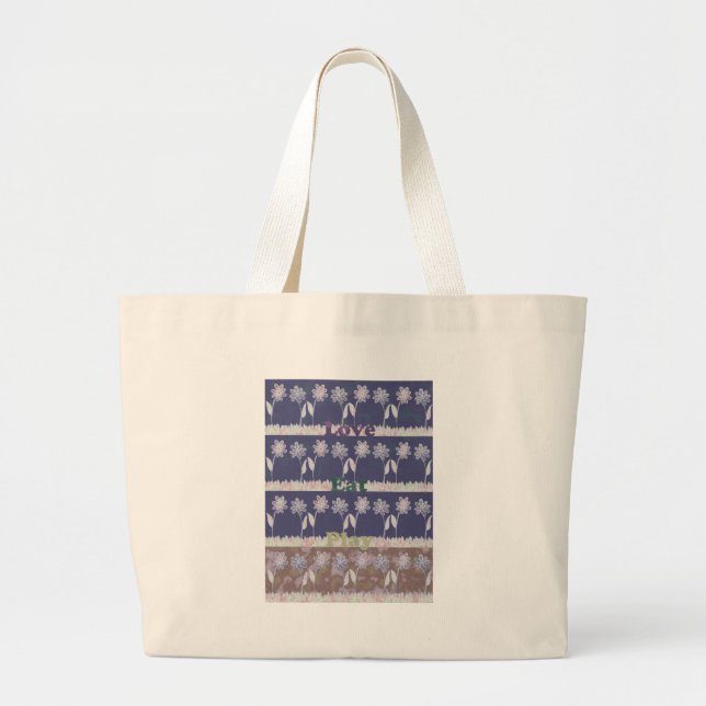 Love Blue Baby Shower colors.png Large Tote Bag (Front)