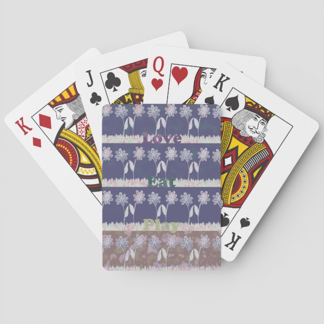 Love Blue Baby Shower colors.png Poker Cards (Back)