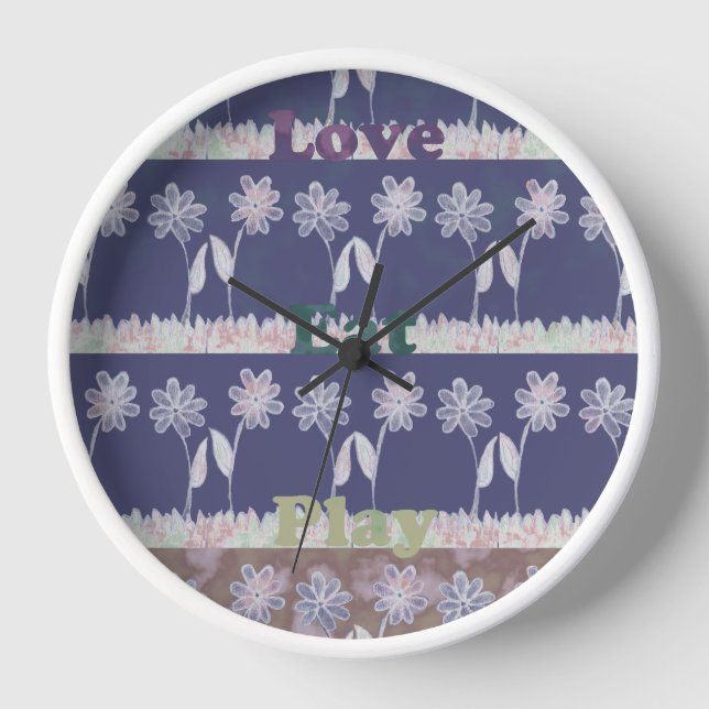 Love Blue Baby Shower colors.png Wall Clock (Front)