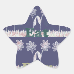 Love Blue Baby Shower colors Star Sticker