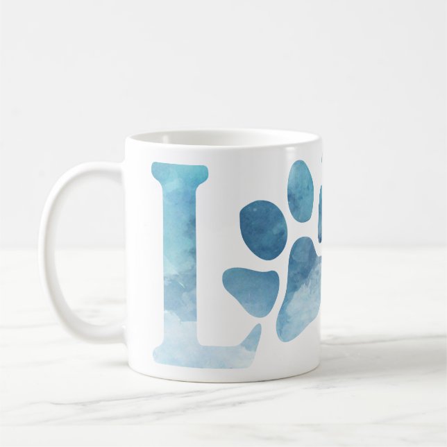 Love Blue Coffee Mug (Left)
