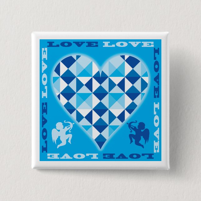 Love (Blue Diamond) Button (Front)