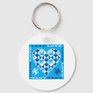 Love (Blue Diamond) Keychain