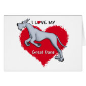 Love Blue Great Dane (Front Horizontal)