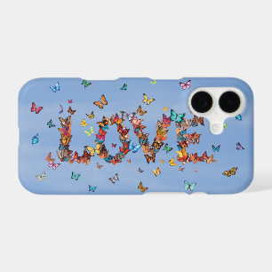 LOVE Blue Sky Butterflies Inspirational Phone iPhone 17 Case