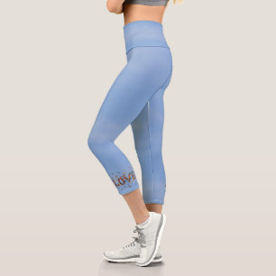 LOVE Blue Sky Butterflies   Motivational Hope Joy Capri Leggings