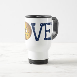 LOVE Blueberry Cake Doughnut Donut Junk Food Travel Mug
