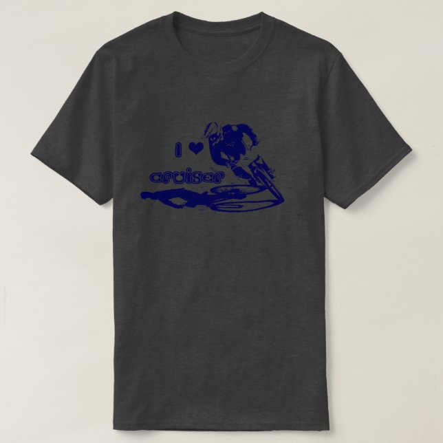 love bmx cruiser old school bmx rider dad T-Shirt (Design Front)
