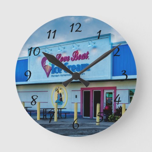 Love Boat Ice Cream Round Clock