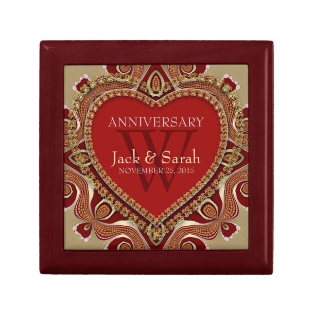 Love Bohemian Lace Wedding Anniversary Gift Box (Front)