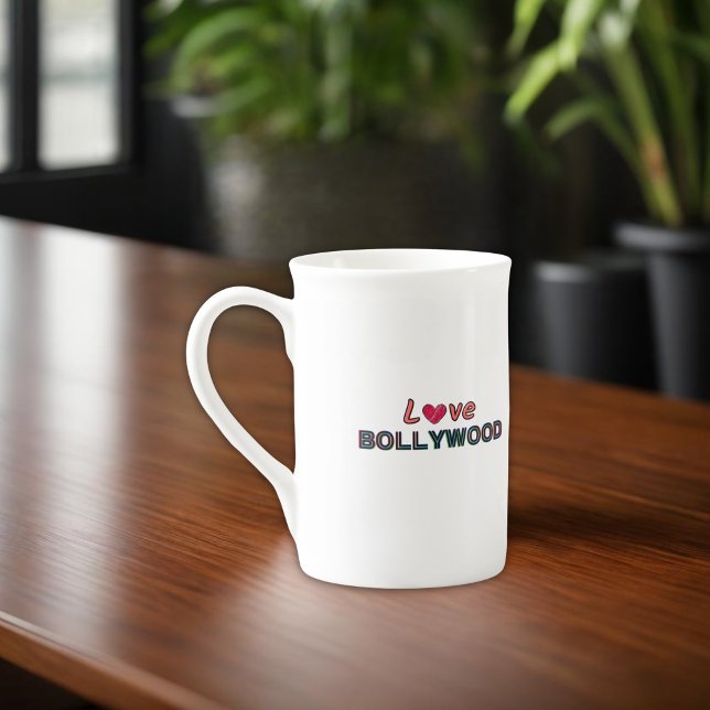 "LOVE BOLLYWOOD" INDIAN CINEMA APPRECIATION BONE CHINA MUG (Creator Uploaded)