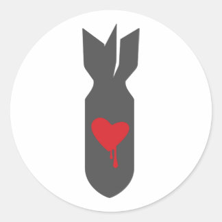 Love Bomber Classic Round Sticker