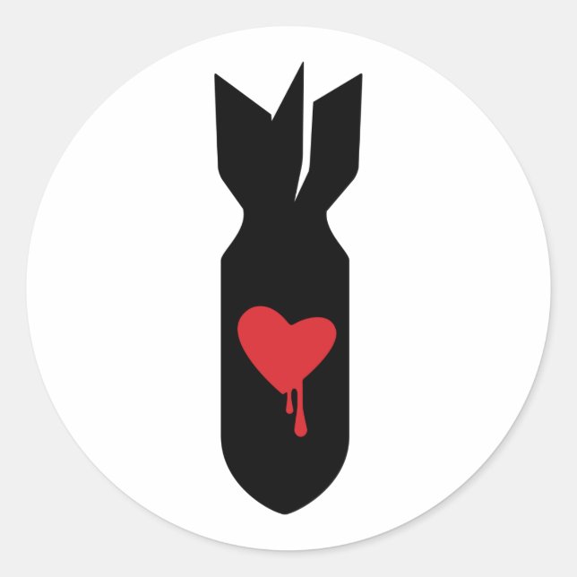 Love Bomber Classic Round Sticker (Front)