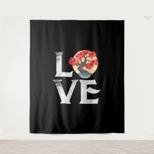 Love Bonsai Tree Gifts Japanese Garden Zen Master Tapestry