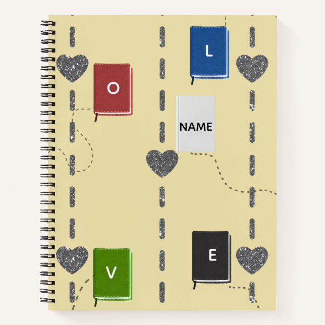 Love Books Spiral Notebook  (Front)