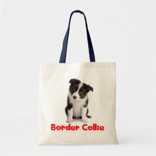 Love Border Collie Puppy Dog Tote Bag