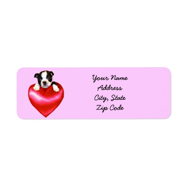 Love Boston Terrier Address Labels (Front)
