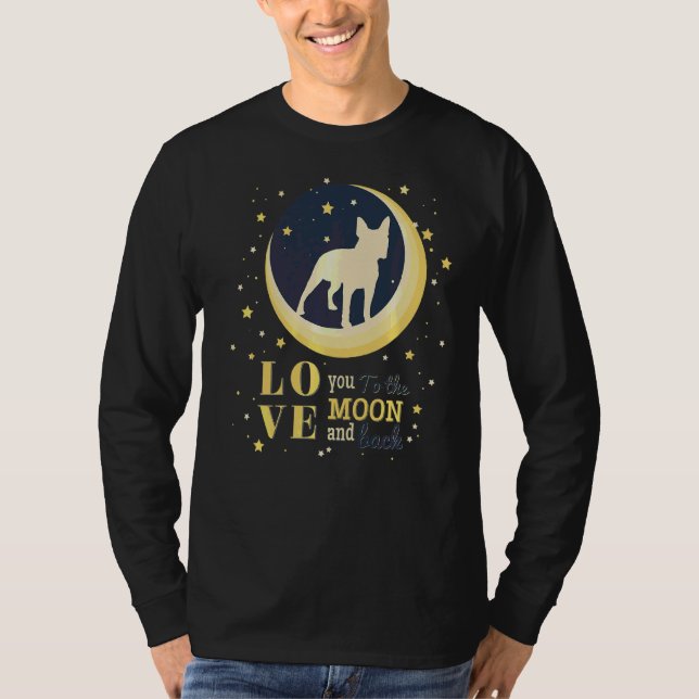 Love Boston Terrier Dog To The Moon T-Shirt (Front)