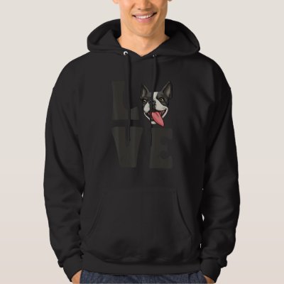 Love Boston Terrier Dogs Puppy Love Pet Parent Can Hoodie