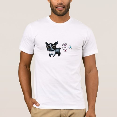 Love Boston Terrier t_shirt