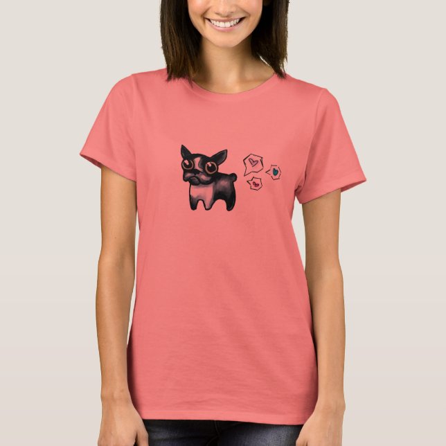 Love Boston Terrier t-shirt (Front)