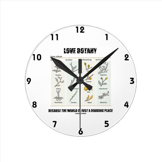 Love Botany Because The World Is Just A Budding Round Clock