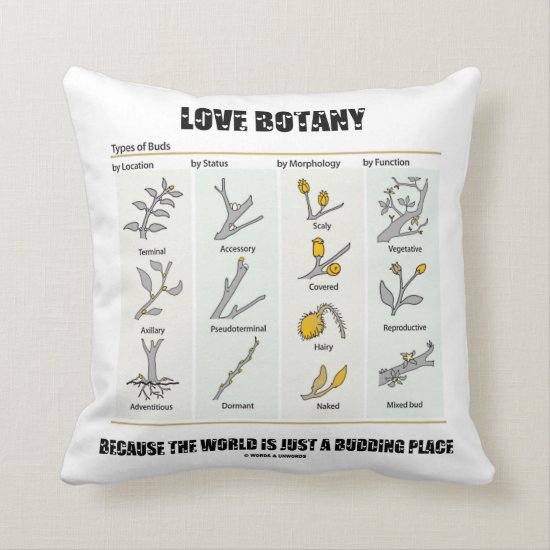 Love Botany Because The World Is Just A Budding Throw Pillow