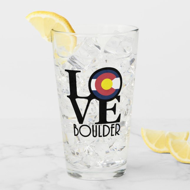 LOVE Boulder Colorado Glass (Front Ice)