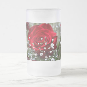 Love Bouquet Frosted Glass Mug
